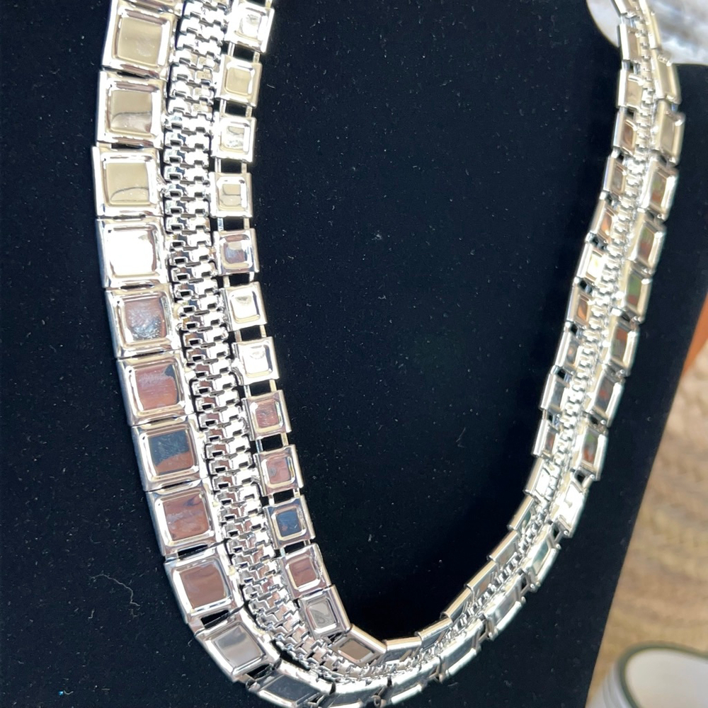 Gennaro Statement Necklace Silver 24$